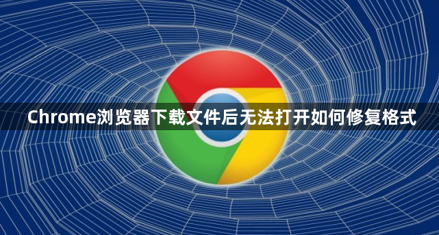 Chrome浏览器下载文件后无法打开如何修复格式1
