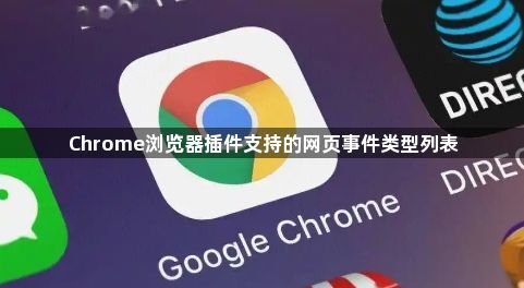 Chrome浏览器插件支持的网页事件类型列表1