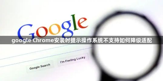 google Chrome安装时提示操作系统不支持如何降级适配1