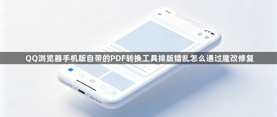 QQ浏览器手机版自带的PDF转换工具排版错乱怎么通过魔改修复1