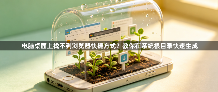 电脑桌面上找不到浏览器快捷方式?教你在系统根目录快速生成1
