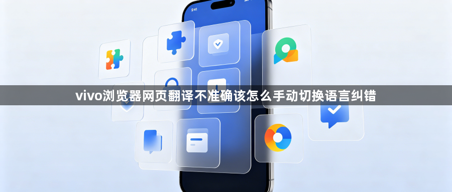 vivo浏览器网页翻译不准确该怎么手动切换语言纠错1