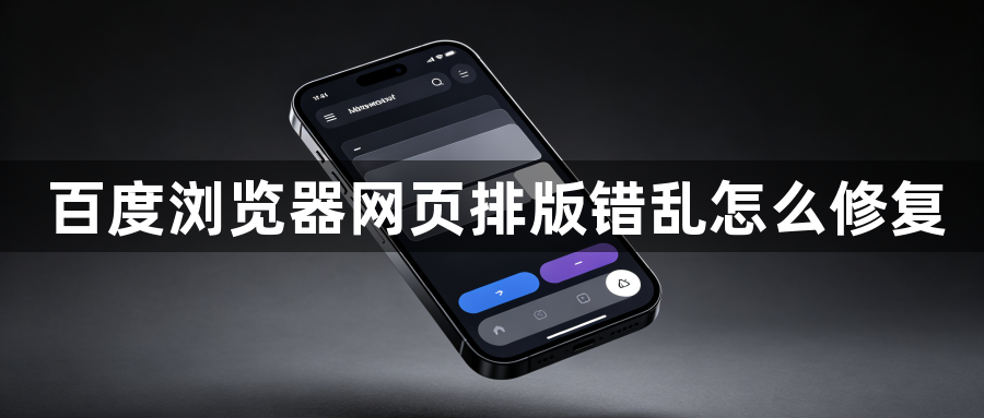 百度浏览器网页排版错乱怎么修复1