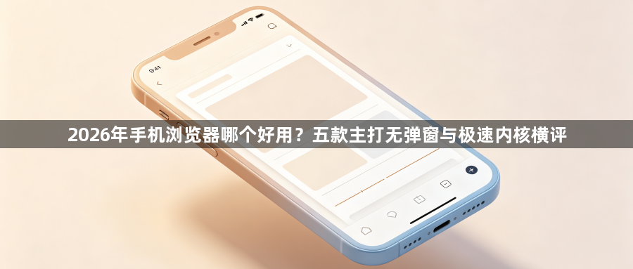 2026年手机浏览器哪个好用？五款主打无弹窗与极速内核横评1