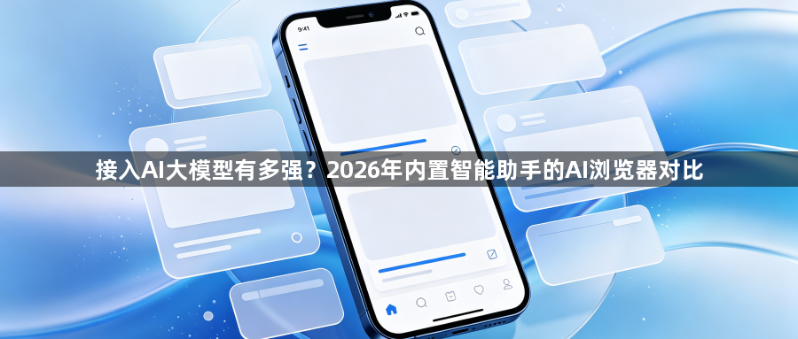接入AI大模型有多强?2026年内置智能助手的AI浏览器对比1