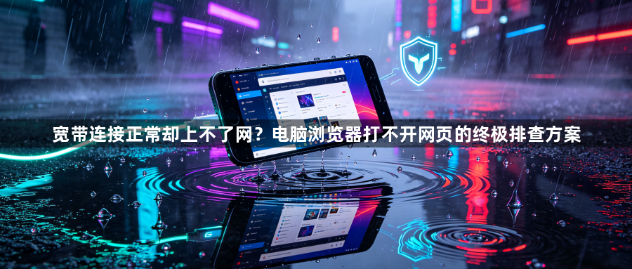 宽带连接正常却上不了网？电脑浏览器打不开网页的终极排查方案1