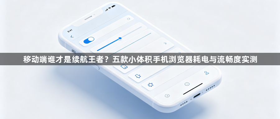 移动端谁才是续航王者?五款小体积手机浏览器耗电与流畅度实测1