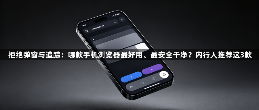 拒绝弹窗与追踪：哪款手机浏览器最好用、最安全干净？内行人推荐这3款1