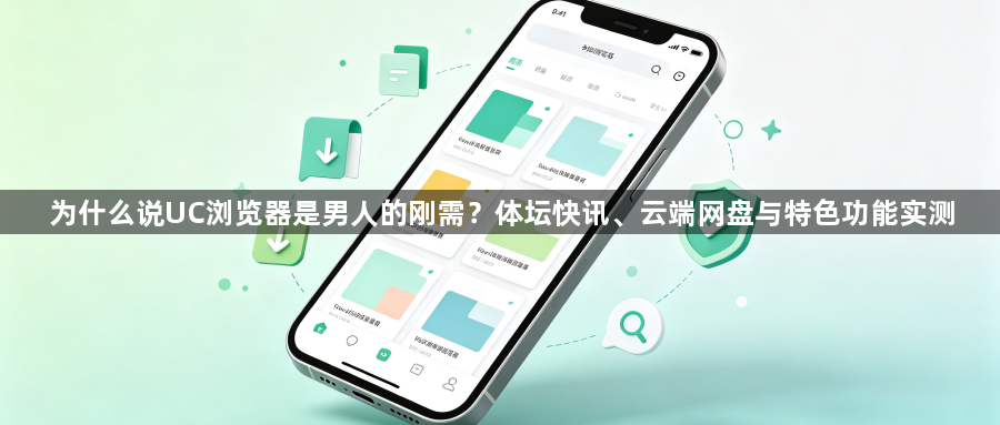 为什么说UC浏览器是男人的刚需?体坛快讯、云端网盘与特色功能实测1