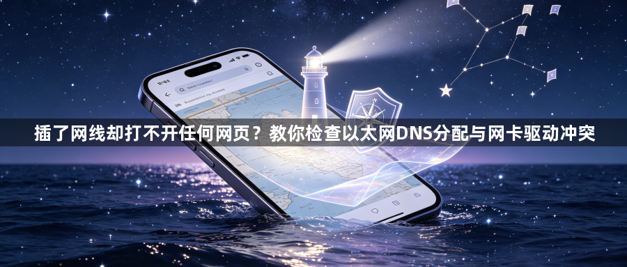插了网线却打不开任何网页?教你检查以太网DNS分配与网卡驱动冲突1