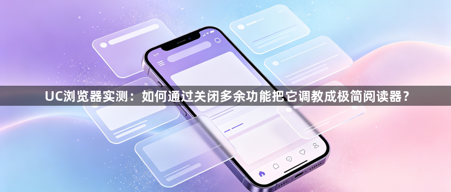 UC浏览器实测:如何通过关闭多余功能把它调教成极简阅读器?1